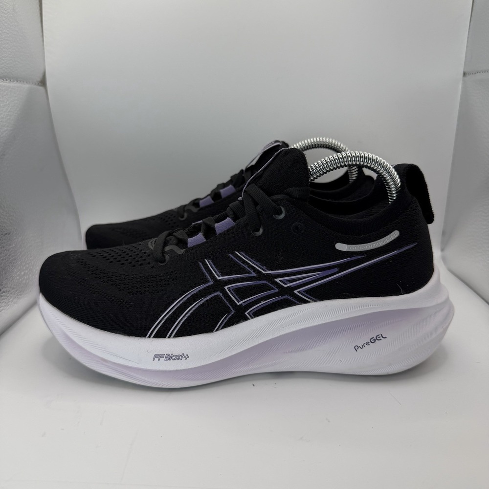 ASICS Gel-Nimbus 26 Running Sneaker 1012B601 Women's Size 7.5 Black/Dusty Purple